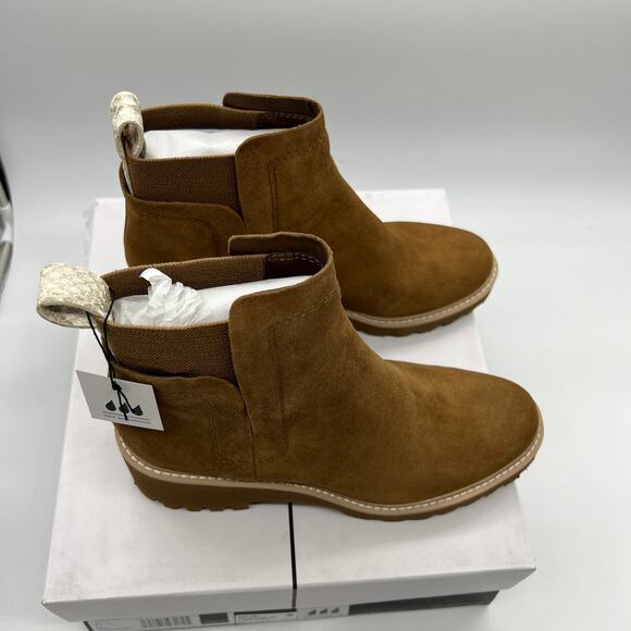 Dolce Vita Suede Waterproof Ankle Boots Size 8.5 Brown Color - Picture 4 of 11